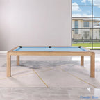 Table de billard Olivia 8 pieds en frêne vintage avec plateau de table et plateau en ardoise.