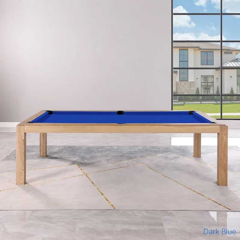 Table de billard Olivia 8 pieds en frêne vintage avec plateau de table et plateau en ardoise.