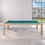 Table de billard Olivia 8 pieds en frêne vintage avec plateau de table et plateau en ardoise.