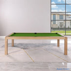 Table de billard Olivia 8 pieds en frêne vintage avec plateau de table et plateau en ardoise.