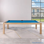 Table de billard Olivia 8 pieds en frêne vintage avec plateau de table et plateau en ardoise.
