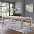 Table de billard Olivia 8 pieds en frêne vintage avec plateau de table et plateau en ardoise.