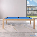 Table de billard Olivia 8 pieds en frêne vintage avec plateau de table et plateau en ardoise.