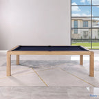 Table de billard Olivia 8 pieds en frêne vintage avec plateau de table et plateau en ardoise.