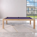 Table de billard Olivia 8 pieds en frêne vintage avec plateau de table et plateau en ardoise.