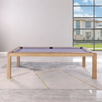 Table de billard Olivia 8 pieds en frêne vintage avec plateau de table et plateau en ardoise.