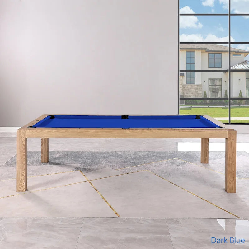 Table de billard Olivia 8 pieds en frêne vintage avec plateau de table et plateau en ardoise.