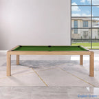 Table de billard Olivia 8 pieds en frêne vintage avec plateau de table et plateau en ardoise.