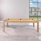 Table de billard Olivia 8 pieds en frêne vintage avec plateau de table et plateau en ardoise.