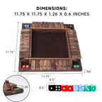 Jeu de dés en bois GSE pour 4 joueurs (10 numéros) : Fermez la boîte ! Idéal pour les soirées jeux en famille, les jeux de table et les jeux de bar.