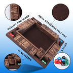 Jeu de dés en bois GSE pour 4 joueurs (10 numéros) : Fermez la boîte ! Idéal pour les soirées jeux en famille, les jeux de table et les jeux de bar.