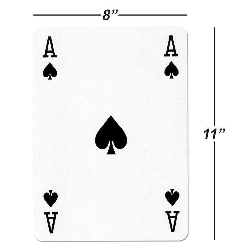 Cartes à jouer GSE 8 x 11 Super Jumbo, jeu de cartes géant, très grandes cartes à jouer pour tous les âges