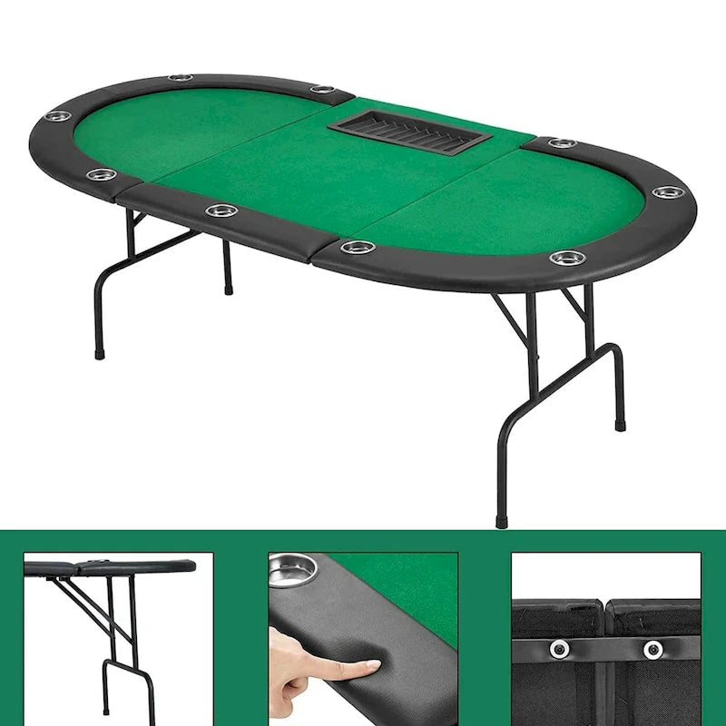 Jeu de poker à 9 joueurs avec AVAWING - Table de poker de casino et loisirs