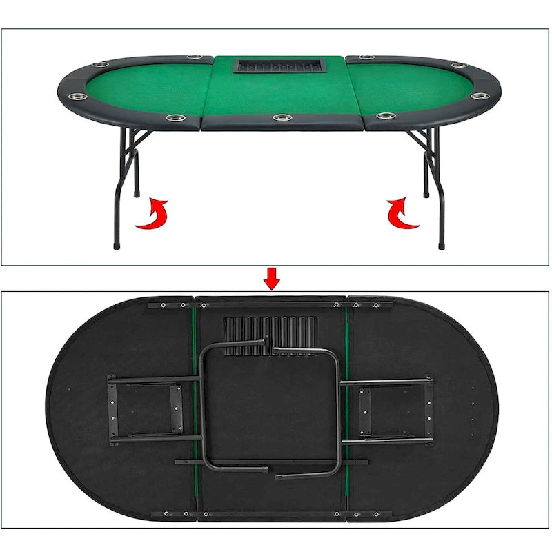 Jeu de poker à 9 joueurs avec AVAWING - Table de poker de casino et loisirs