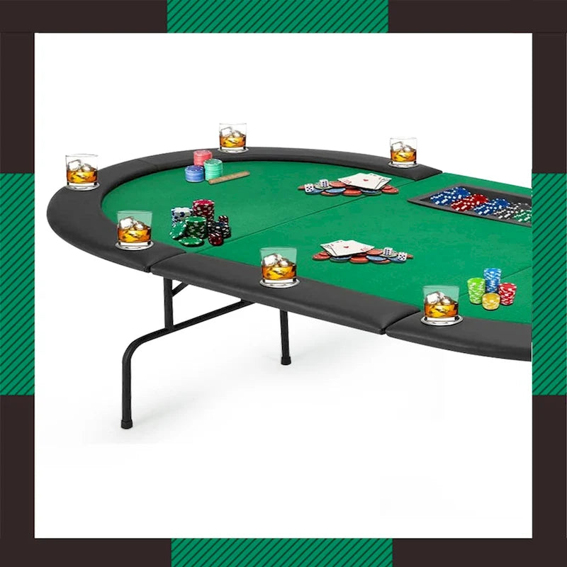 Jeu de poker à 9 joueurs avec AVAWING - Table de poker de casino et loisirs