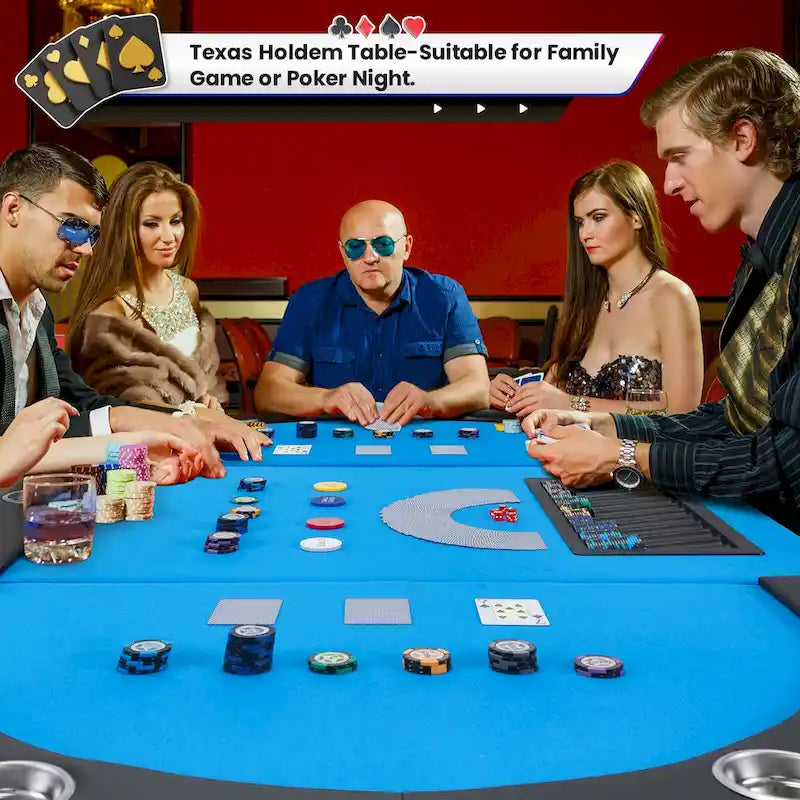Jeu de poker à 9 joueurs avec AVAWING - Table de poker de casino et loisirs