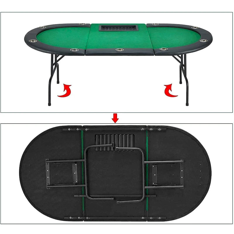 Jeu de poker à 9 joueurs avec AVAWING - Table de poker de casino et loisirs