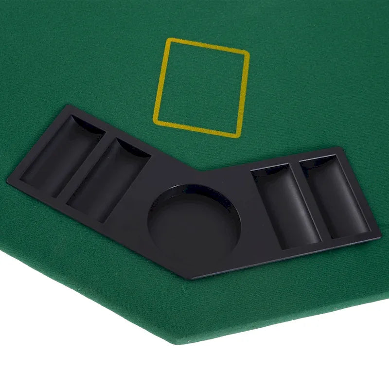 Table de poker octogonale pliable Soozier 48 pour 8 personnes avec porte-gobelets
