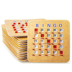 Cartes de bingo GSE à obturateur avec curseur de réinitialisation rapide. Cartes de bingo réutilisables à réinitialisation par glissement du bout des doigts.