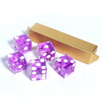Ensemble de 5 dés de casino GSE AAA Grade 19 mm avec numéros de série correspondants pour jeux de rôle, empilage de dés et Yahtzee.
