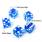 Ensemble de 5 dés de casino GSE AAA Grade 19 mm avec numéros de série correspondants pour jeux de rôle, empilage de dés et Yahtzee.