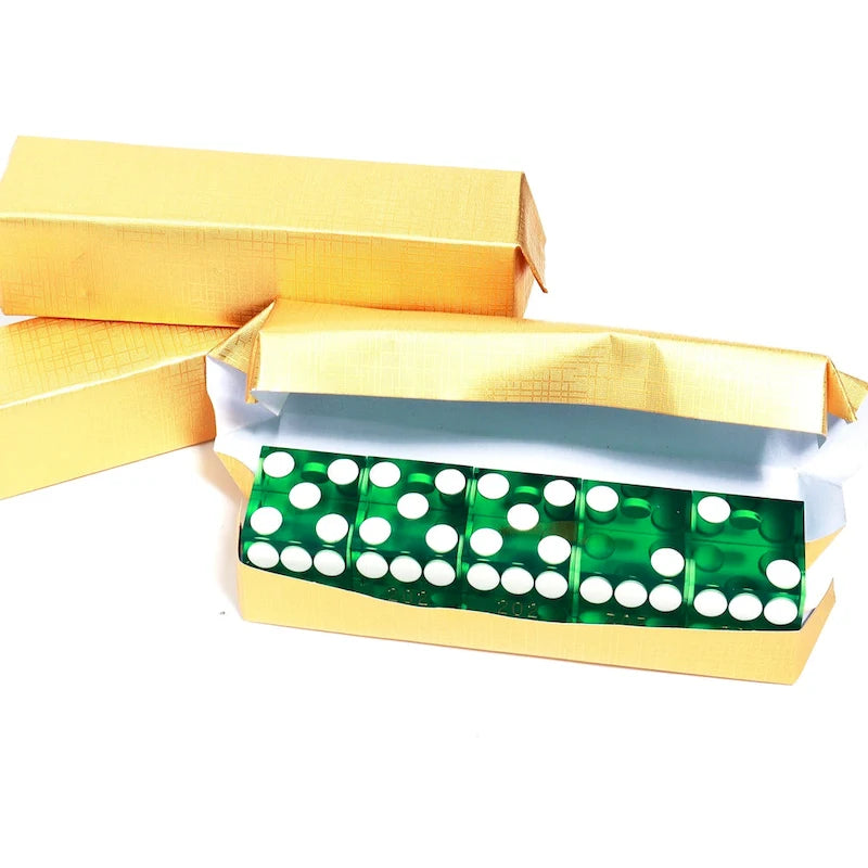 Ensemble de 5 dés de casino GSE AAA Grade 19 mm avec numéros de série correspondants pour jeux de rôle, empilage de dés et Yahtzee.