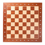 Échiquier GSE 19 x 19 en bois incrusté, échiquier professionnel Staunton pour tournois avec 2 cases