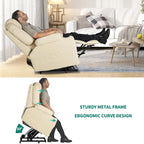 Fauteuil de salon inclinable massant Moasis PU, fauteuil releveur électrique