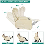 Fauteuil de salon inclinable massant Moasis PU, fauteuil releveur électrique