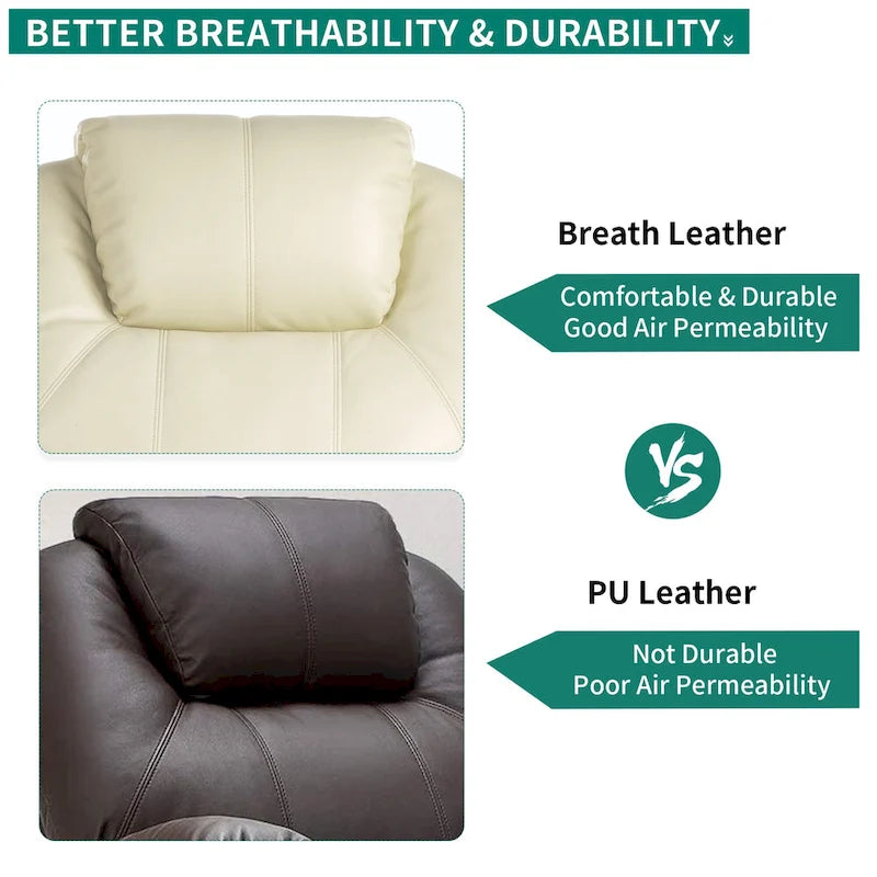 Fauteuil de salon inclinable massant Moasis PU, fauteuil releveur électrique