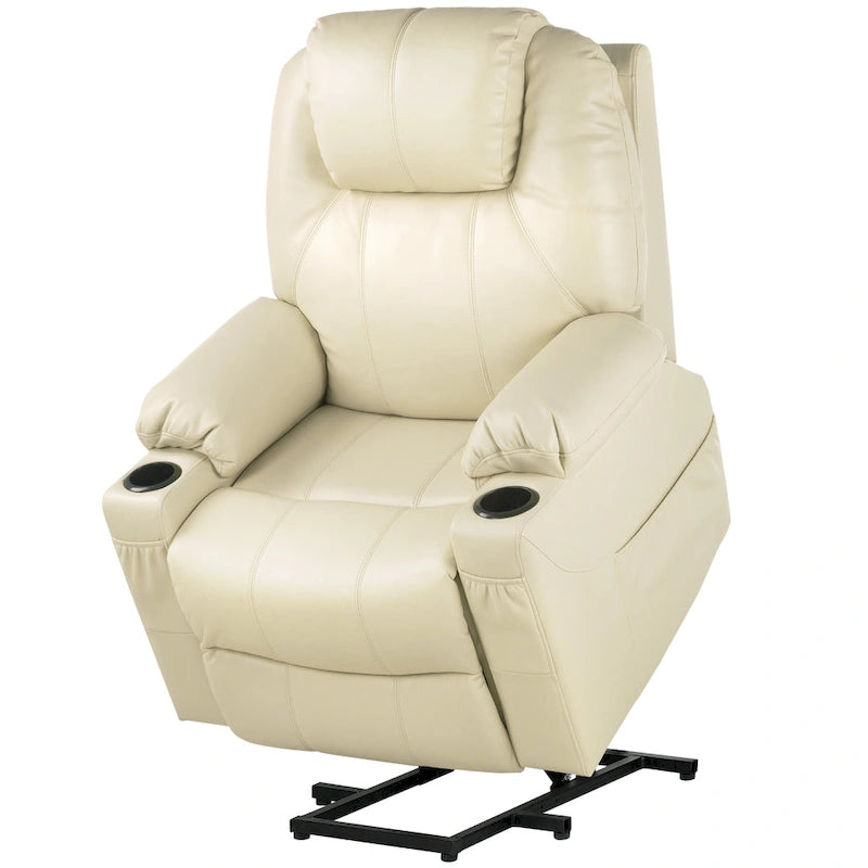 Fauteuil de salon inclinable massant Moasis PU, fauteuil releveur électrique