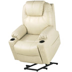 Fauteuil de salon inclinable massant Moasis PU, fauteuil releveur électrique
