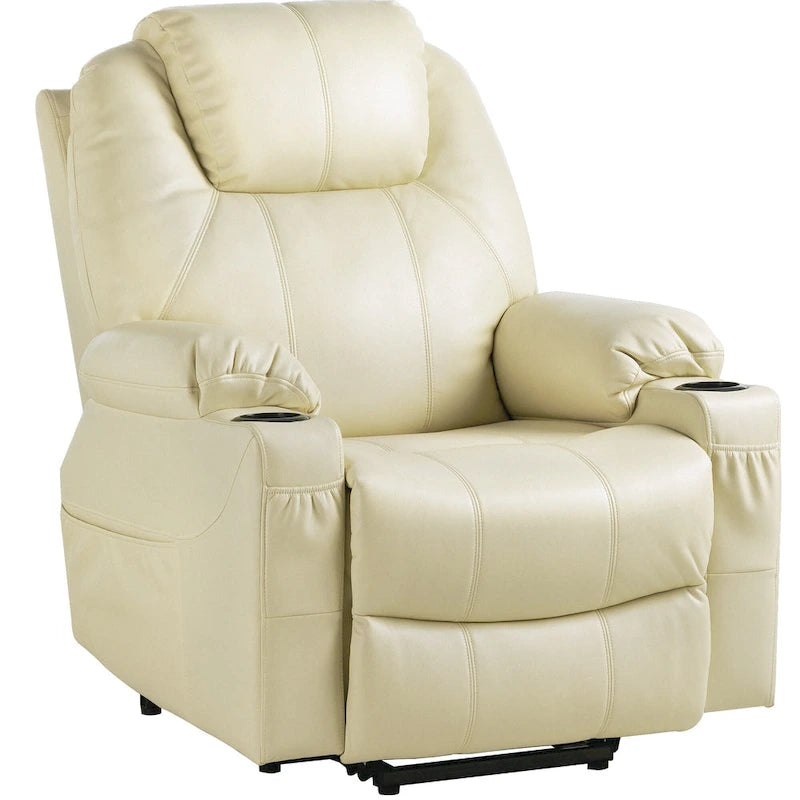 Fauteuil de salon inclinable massant Moasis PU, fauteuil releveur électrique