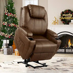Fauteuil de salon inclinable massant Moasis PU, fauteuil releveur électrique