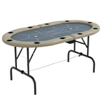 Table de poker pliable Soozier, table de jeu ovale de 70 pouces pour 10 joueurs (Blackjack, Texas Holdem)