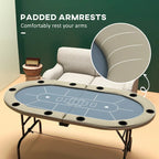 Table de poker pliable Soozier, table de jeu ovale de 70 pouces pour 10 joueurs (Blackjack, Texas Holdem)