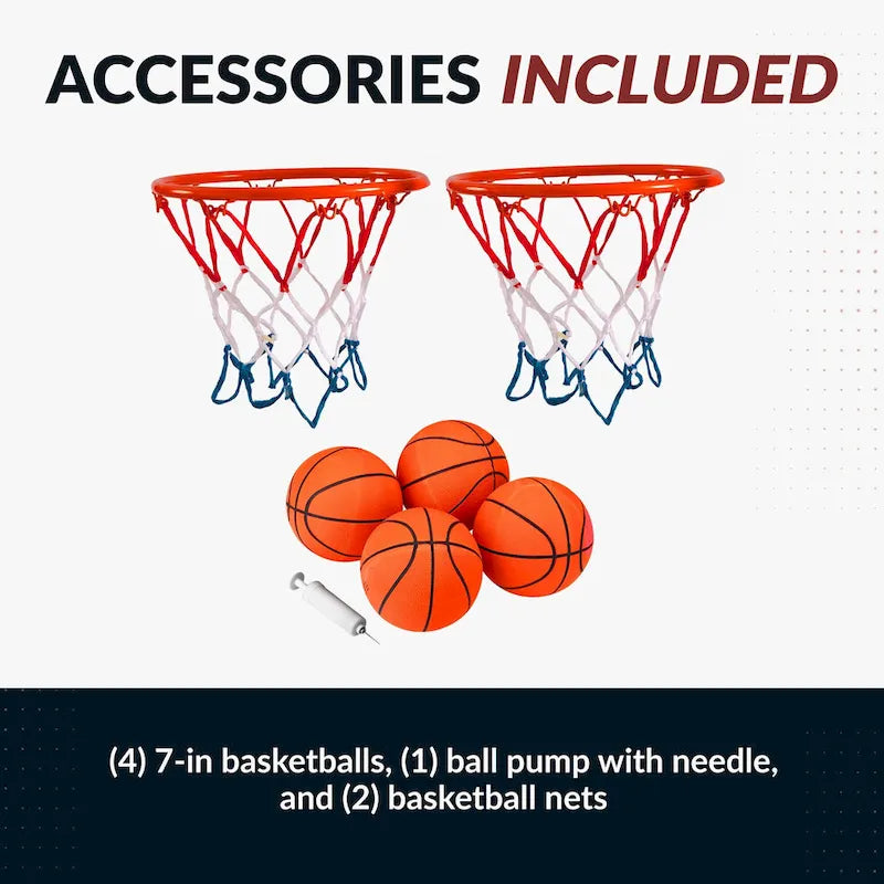 Jeu d'arcade de basketball double Hathaway Sure Shot 81 pouces avec affichage LED du score