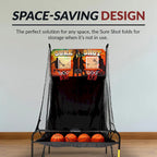 Jeu d'arcade de basketball double Hathaway Sure Shot 81 pouces avec affichage LED du score