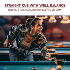 Ensemble de 4 queues de billard GSE en composite graphite-fibre de verre mat. Ensemble de 2 queues de billard de 58 pouces (147 cm) pour usage domestique ou commercial.