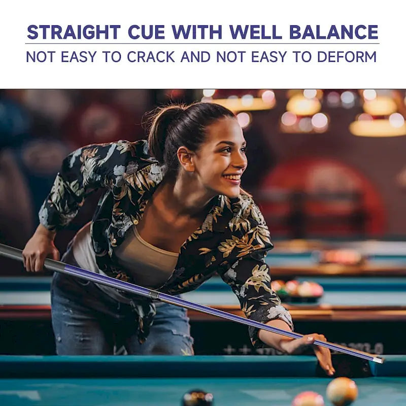 Ensemble de 4 queues de billard GSE en composite graphite-fibre de verre mat. Ensemble de 2 queues de billard de 58 pouces (147 cm) pour usage domestique ou commercial.