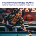 Ensemble de 4 queues de billard GSE en composite graphite-fibre de verre mat. Ensemble de 2 queues de billard de 58 pouces (147 cm) pour usage domestique ou commercial.