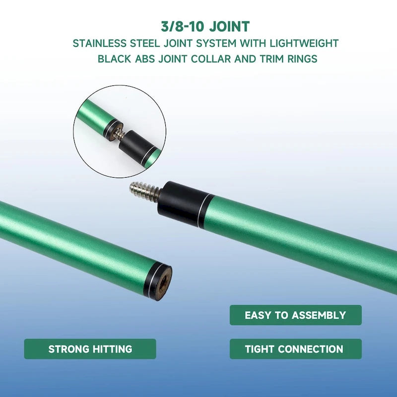 Ensemble de 4 queues de billard GSE en composite graphite-fibre de verre mat. Ensemble de 2 queues de billard de 58 pouces (147 cm) pour usage domestique ou commercial.