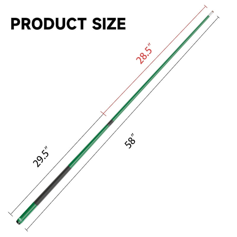 Ensemble de 4 queues de billard GSE en composite graphite-fibre de verre mat. Ensemble de 2 queues de billard de 58 pouces (147 cm) pour usage domestique ou commercial.
