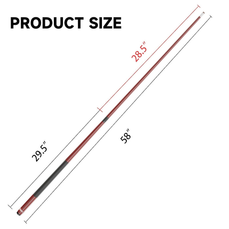 Ensemble de 4 queues de billard GSE en composite graphite-fibre de verre mat. Ensemble de 2 queues de billard de 58 pouces (147 cm) pour usage domestique ou commercial.