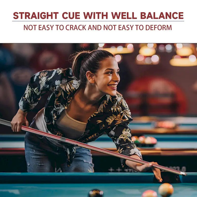 Ensemble de 4 queues de billard GSE en composite graphite-fibre de verre mat. Ensemble de 2 queues de billard de 58 pouces (147 cm) pour usage domestique ou commercial.