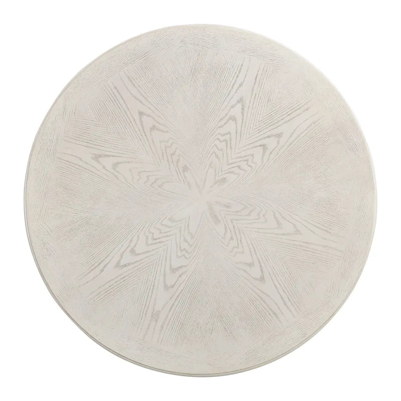 Table de jeu ronde traditionnelle Nami en bois blanc antique de 54 pouces par Furniture of America