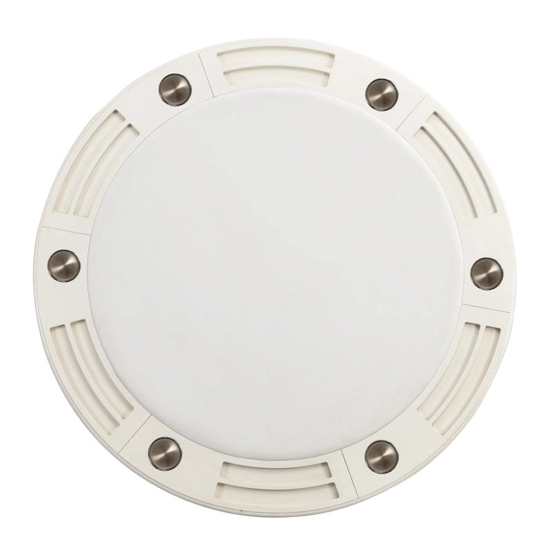 Table de jeu ronde traditionnelle Nami en bois blanc antique de 54 pouces par Furniture of America