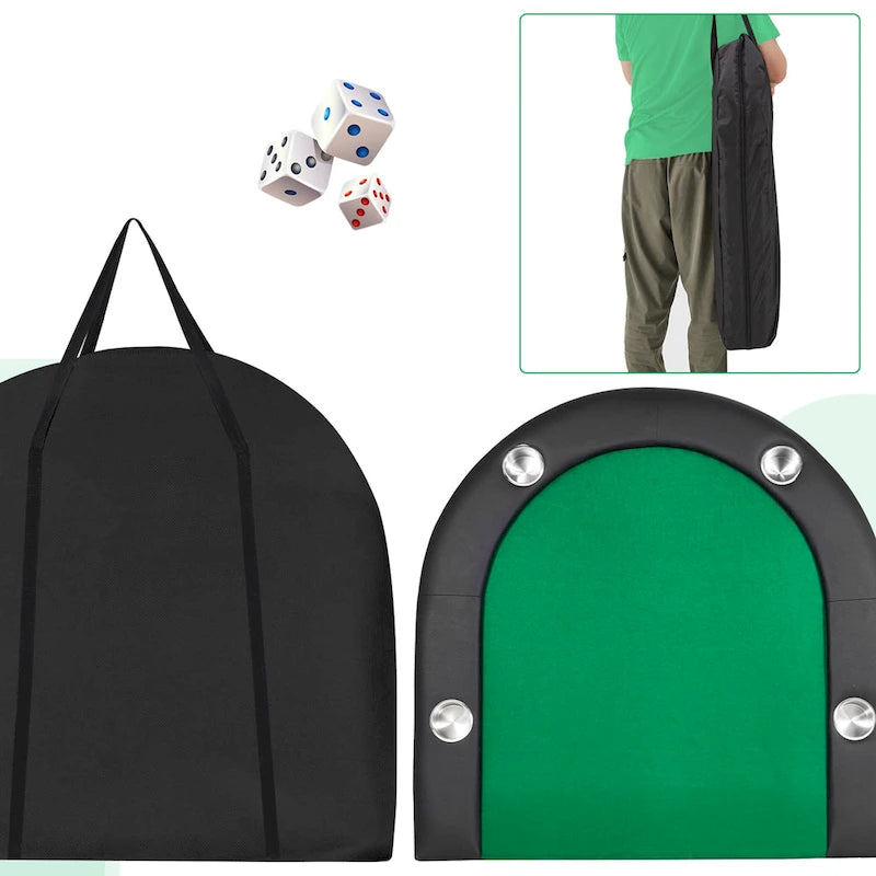 Table de poker pliable AVAWING pour 8 joueurs avec porte-gobelet