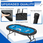 Table de poker pliable AVAWING pour 8 joueurs avec porte-gobelet