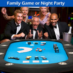 Table de poker pliable AVAWING pour 8 joueurs avec porte-gobelet